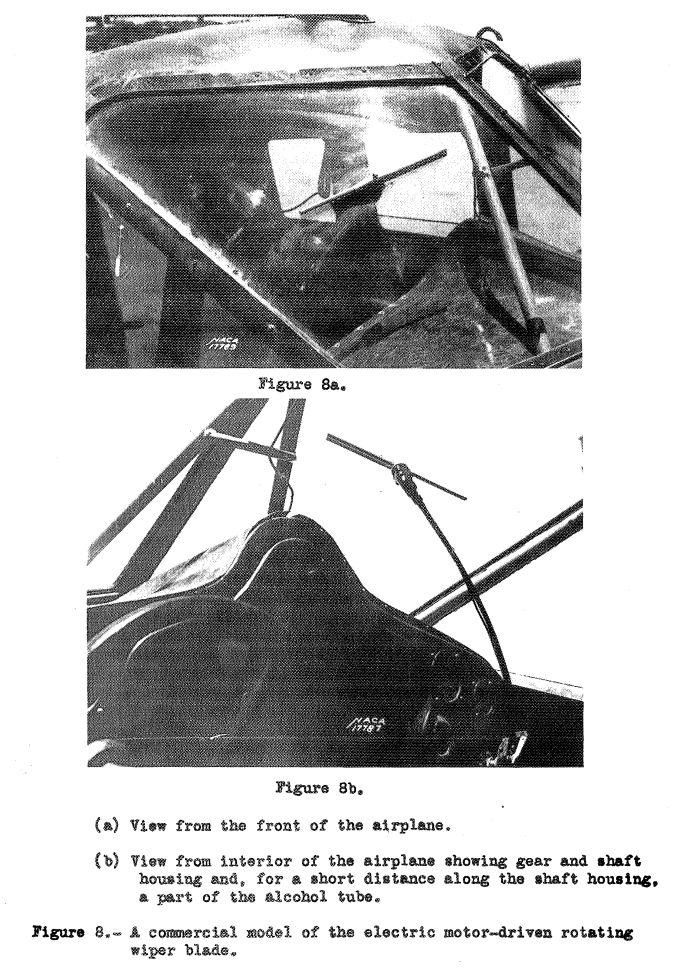 Figure 8. A commercial model of the electric motor-driven rotating wiper blade. 
Figure 8b includes the flexible shaft driving the wiper and the alcohol supply tube.